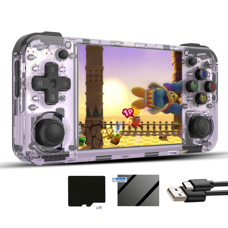Aivuidbs RG35XX H Linux Retro Handheld Game Console 35xx H with a 64G Card Pre-Loaded 5570 Games,RG35XXH 3.5'' IPS Screen Supports 5G WiFi Bluetooth HDMI and TV Output (RG35XXH-Purple-NEW) - Image 1
